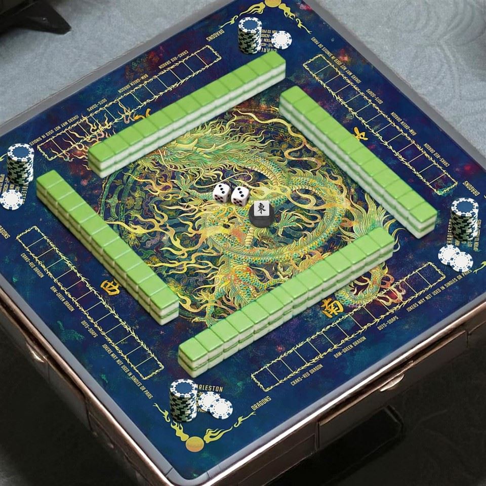 Mahjong Mat,Non-Slip And Noise Reducing Portable Mahjong Accessories 31.5